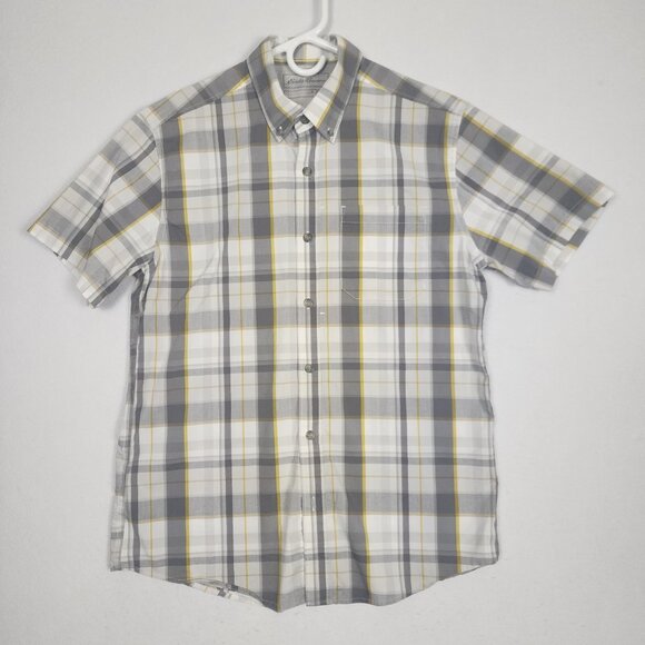 Lot of 2 Eddie Bauer Mens Shirt Sz M & L Classic Fit Short Sleeve - Picture 2 of 15